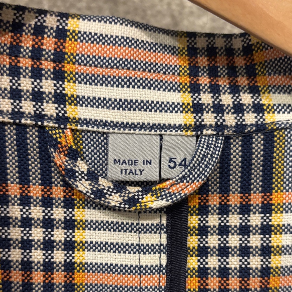 Vivienne Westwood Navy, Orange, Yellow and Cream Plaid Suit - Picture 4 of 6